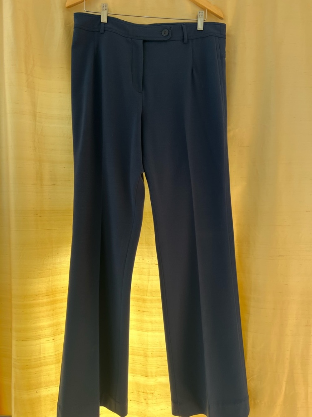 Classic Navy Wide-Leg Dress Pants